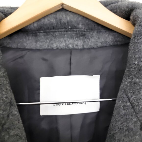 The Frankie Shop Anya Oversized Wool Coat in Grey XS/S - Picture 3 of 9